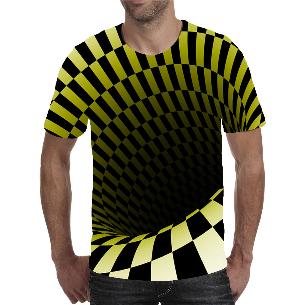 Men's Multicolor 3D Digital Print T-shirt