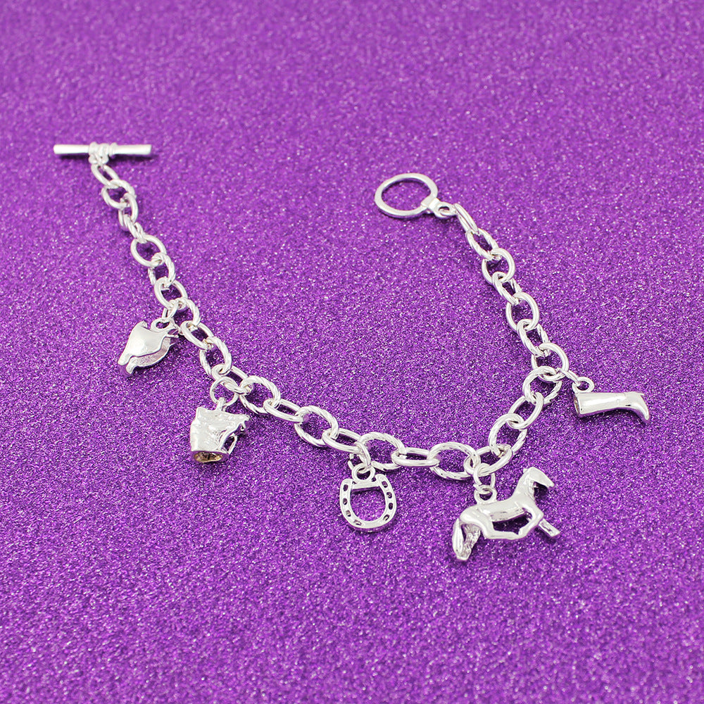 Electroplated silver horseshoe