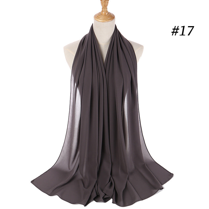 Monochrome Pearl Chiffon Bubble Scarf Headscarf