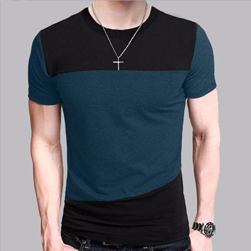 Round neck short sleeve t-shirt color matching