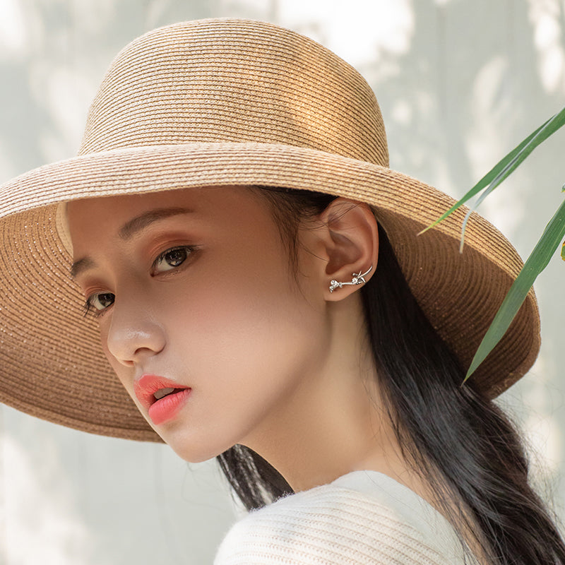 TDeer crown earrings female sterling silver