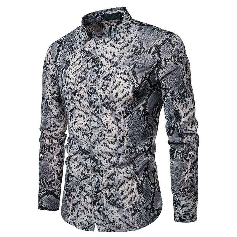 Fashion snake print shirt