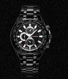 Business fashion casual sports six-needle steel belt men's quartz watch