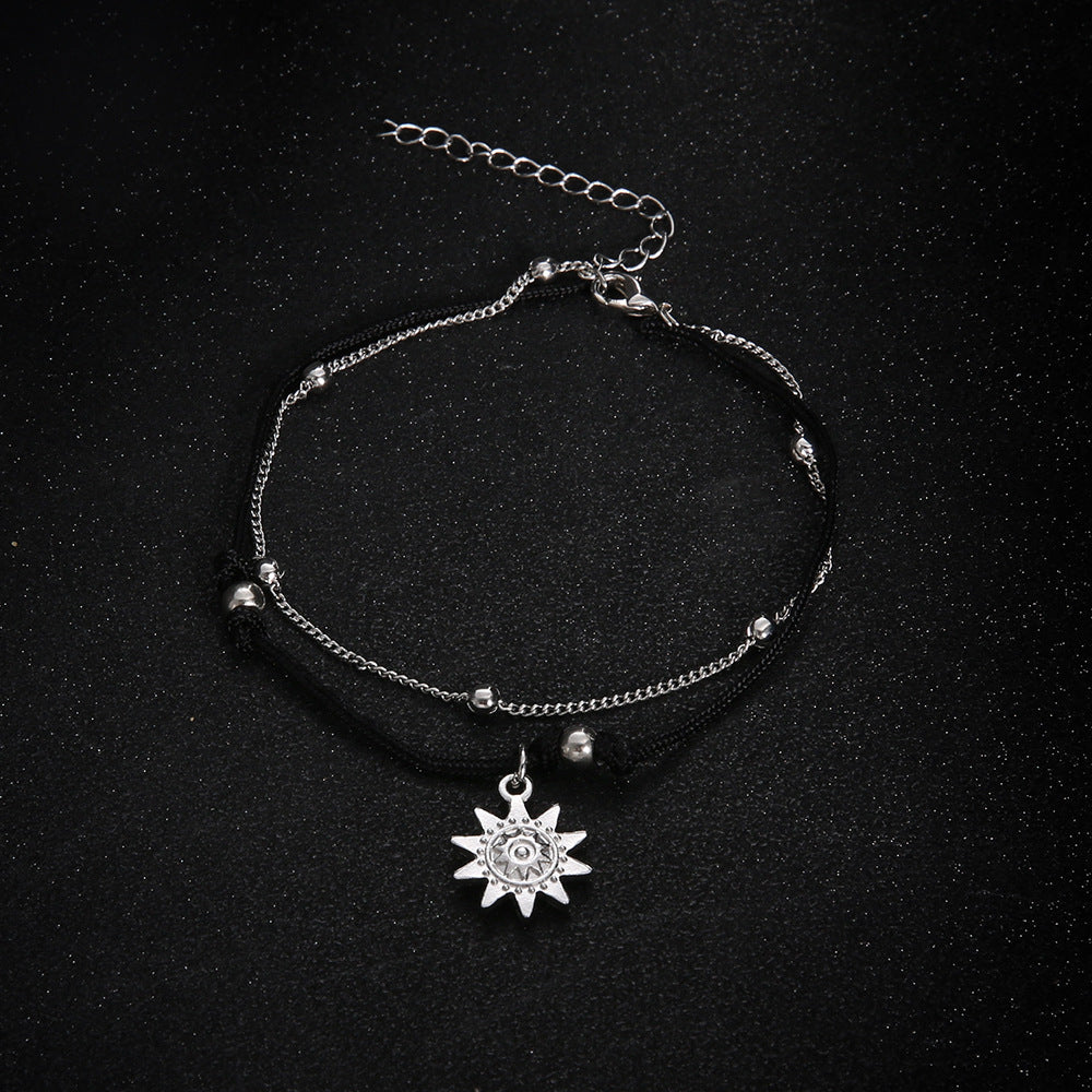 Elephant sun multilayer anklet