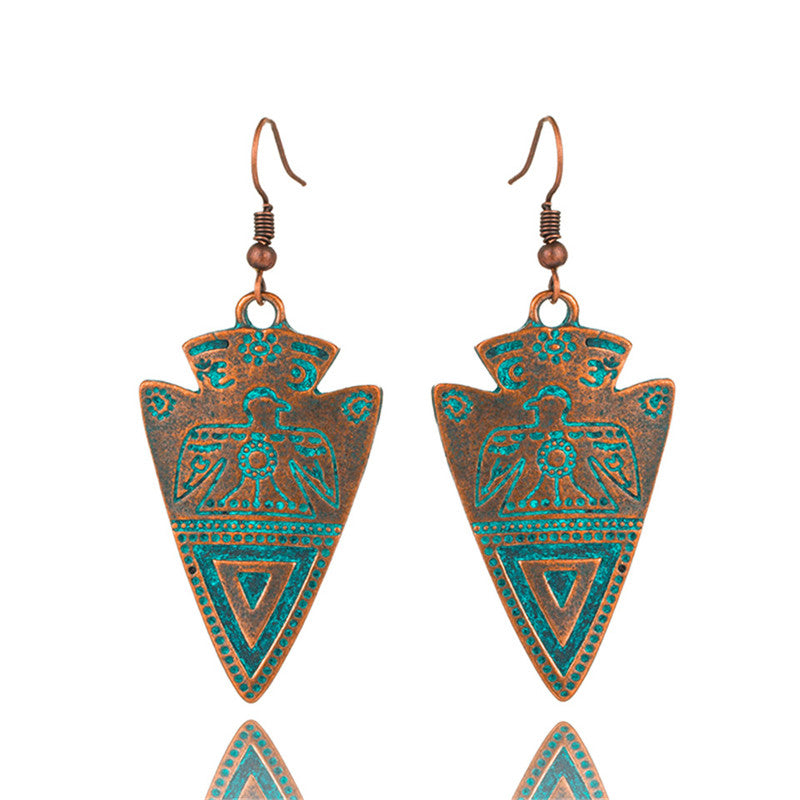 Bohemian round cutout earrings