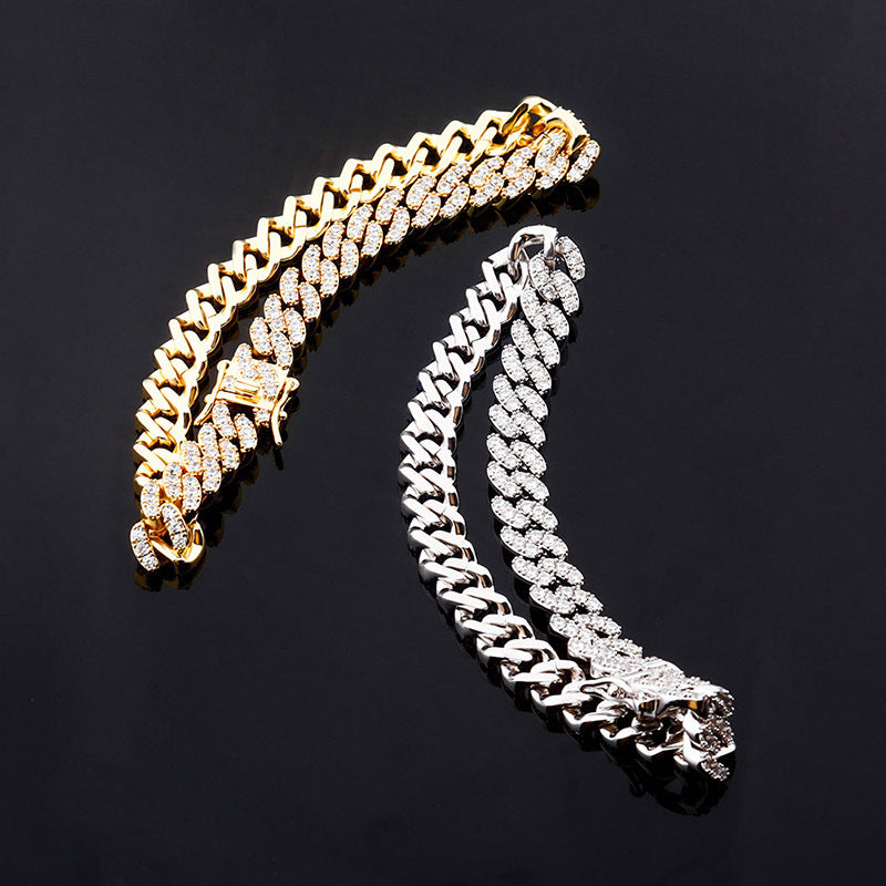 Hip-hop full zircon personality women's anklet