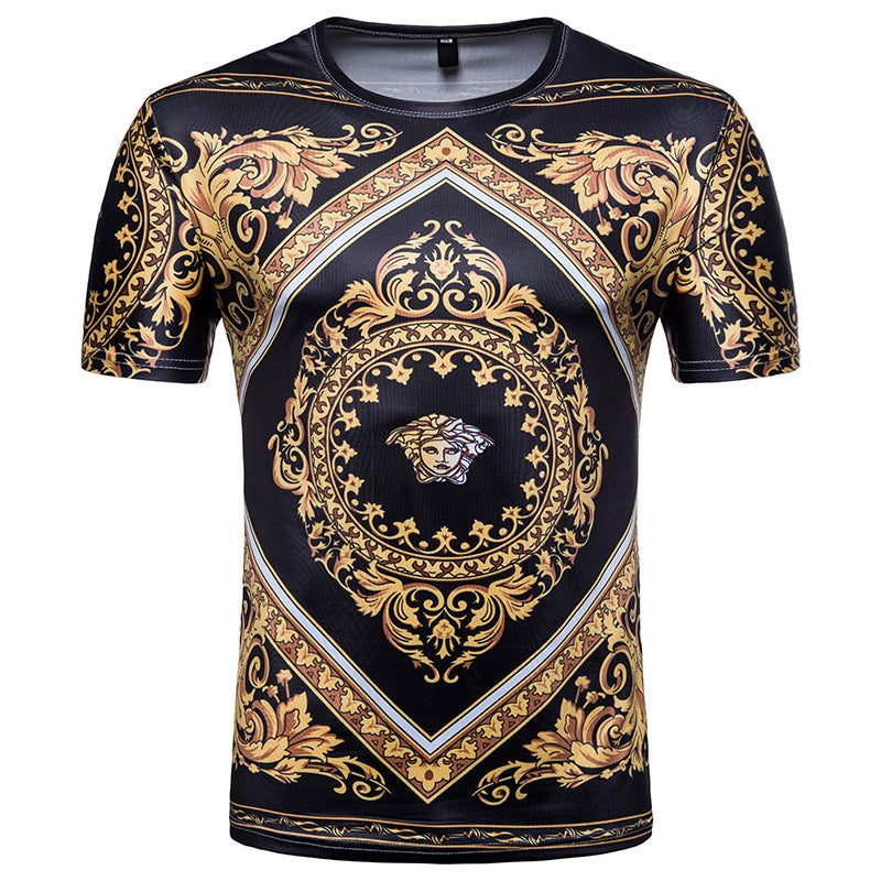 3d digital printed short sleeve men's T-shirt
