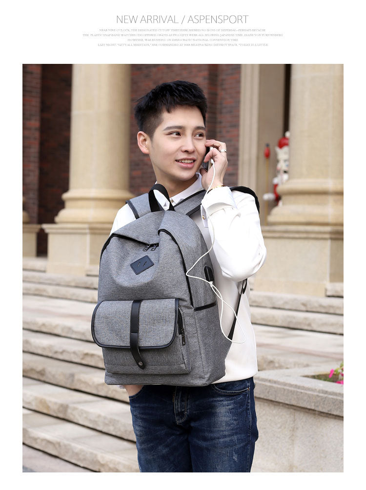 Backpack USB Charging Men's Backpack Charging Schoolbag