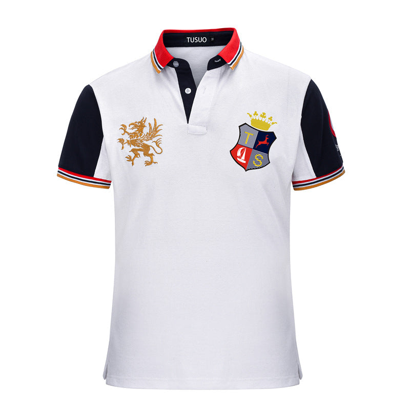 Men's mesh short sleeve lapels