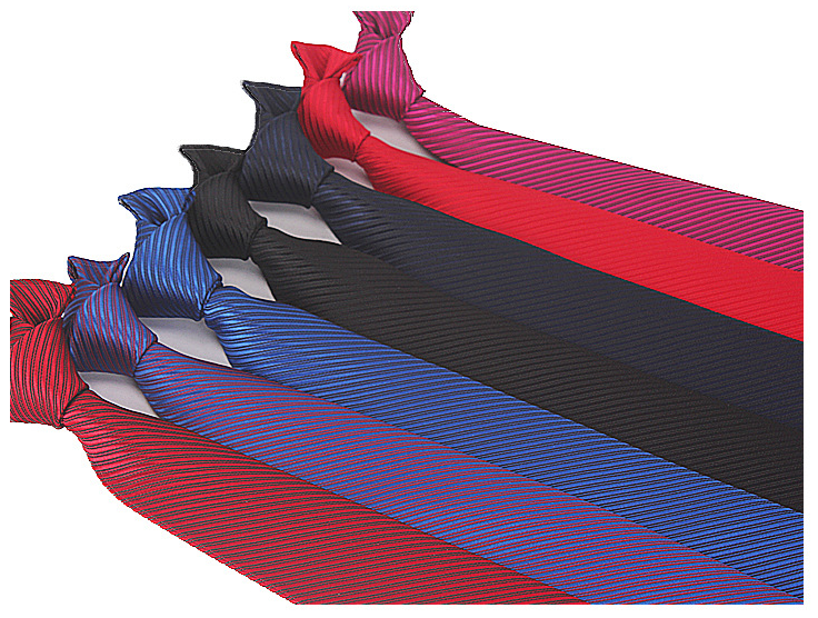 8CM Polyester Hand Tie Men's Tie Business Formal Wear Corduroy Dark Striped Tie Wholesale