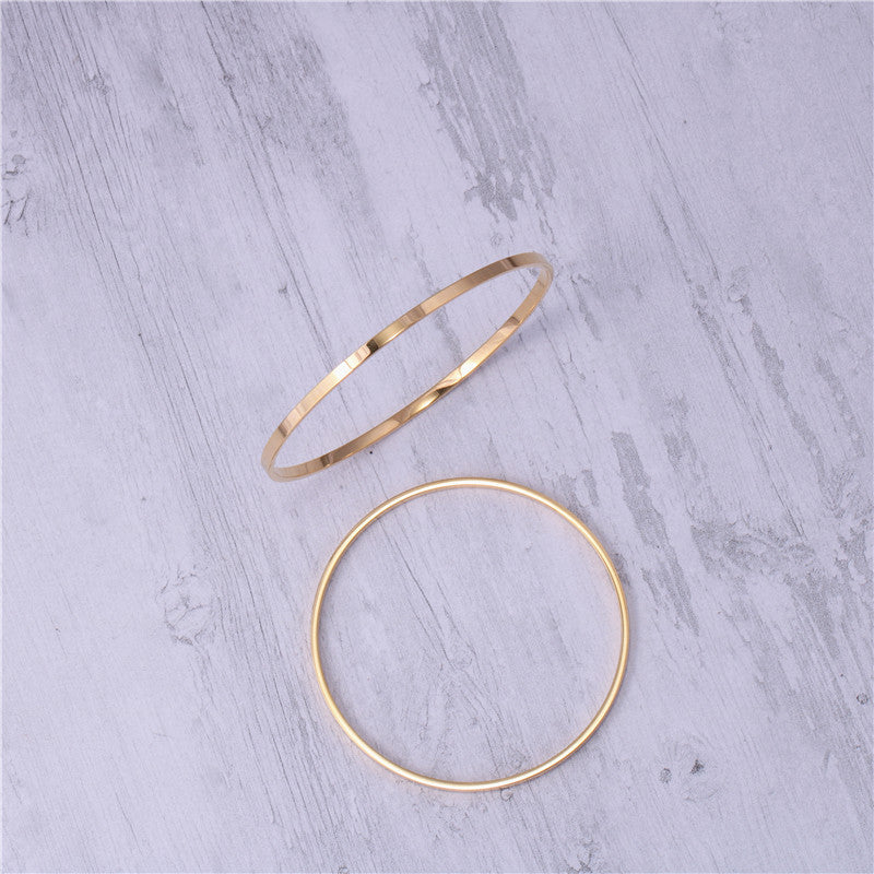 K Titanium Steel Clad Gold Fine Bracelet