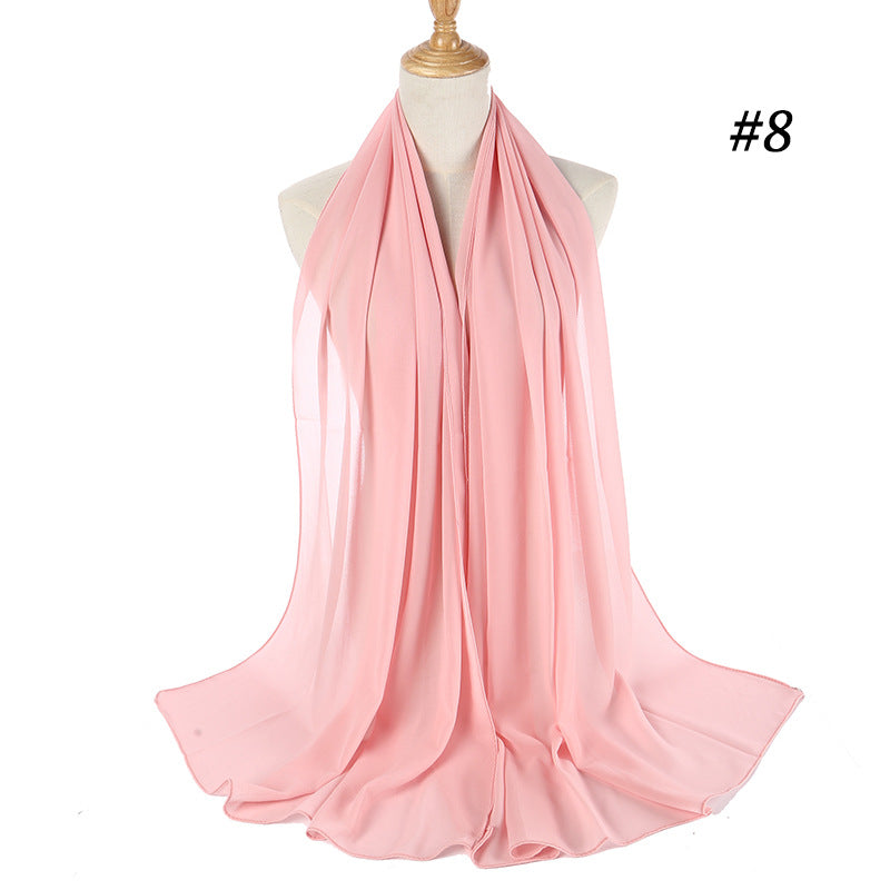 Monochrome Pearl Chiffon Bubble Scarf Headscarf