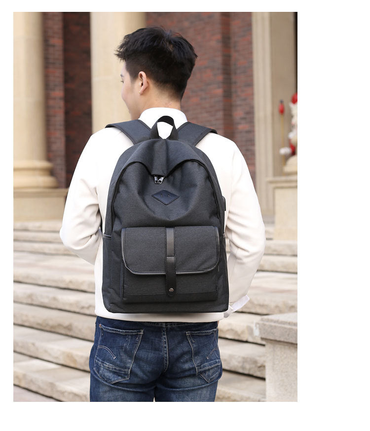 Backpack USB Charging Men's Backpack Charging Schoolbag