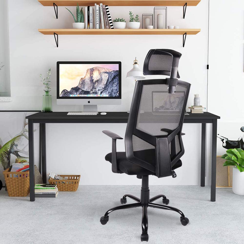 Dark Black Adjustable Ergonomic Mesh Office Chair