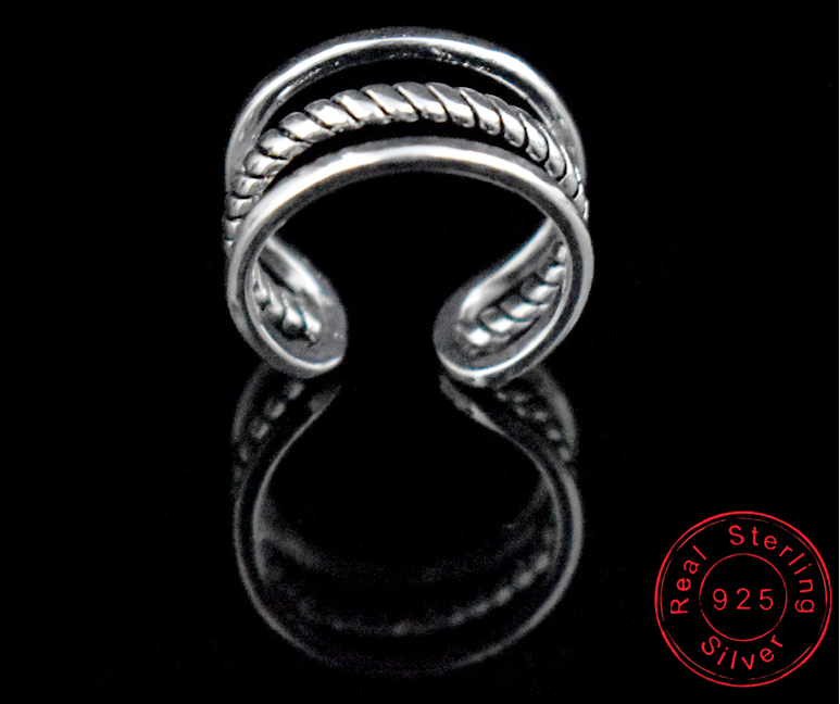 New Fashion 925 Silver Plate Three Layers Rings