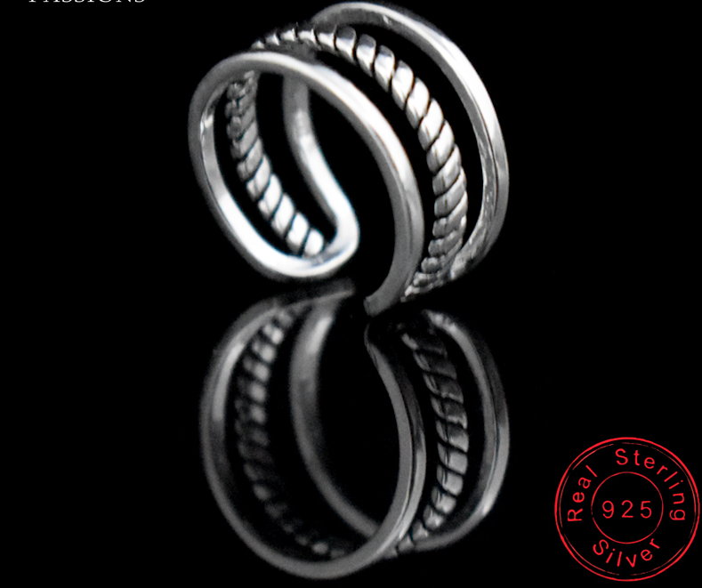 New Fashion 925 Silver Plate Three Layers Rings