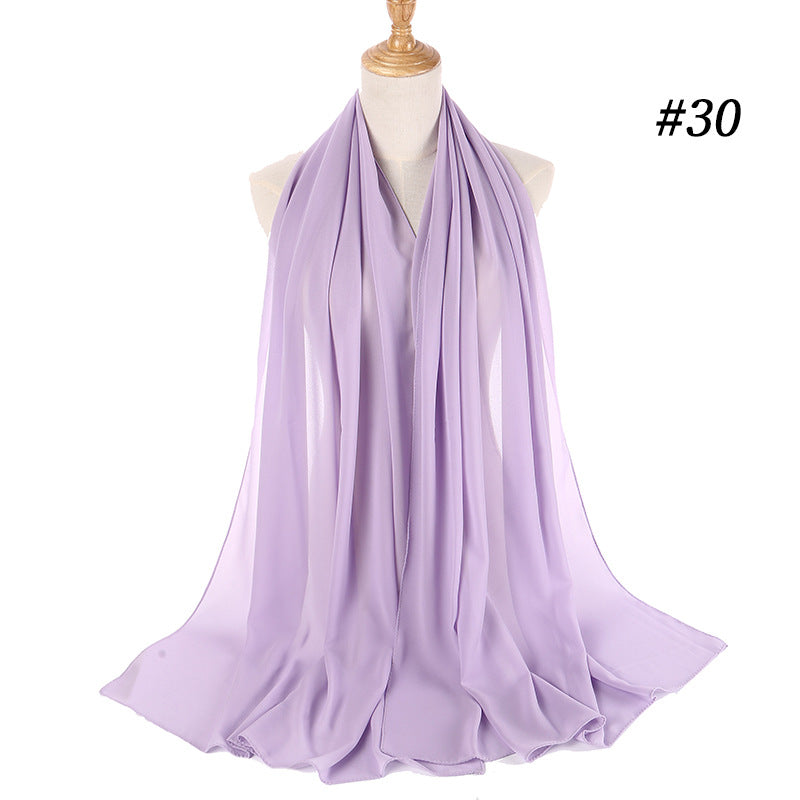 Monochrome Pearl Chiffon Bubble Scarf Headscarf