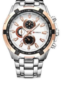 Business fashion casual sports six-needle steel belt men's quartz watch