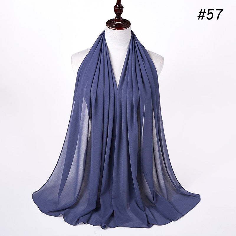 Monochrome Pearl Chiffon Bubble Scarf Headscarf