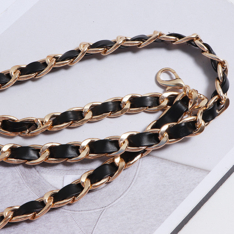Woven Waist Chain Women's Fine Decorative Dress Simple And Versatile Korean Fashion Sweater Suit Waist Belt With Skirt