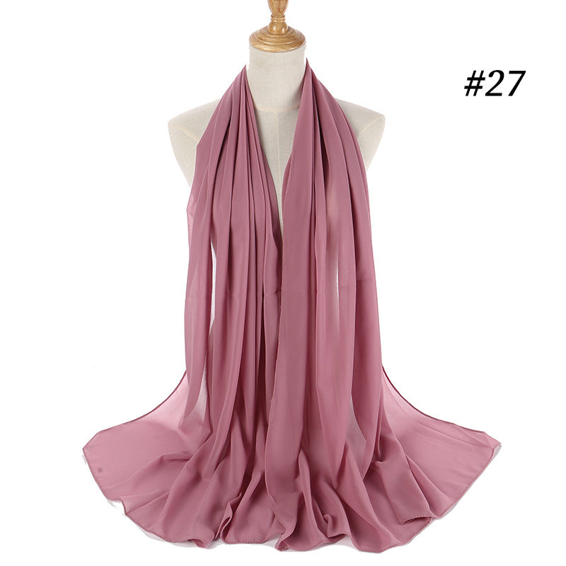 Monochrome Pearl Chiffon Bubble Scarf Headscarf