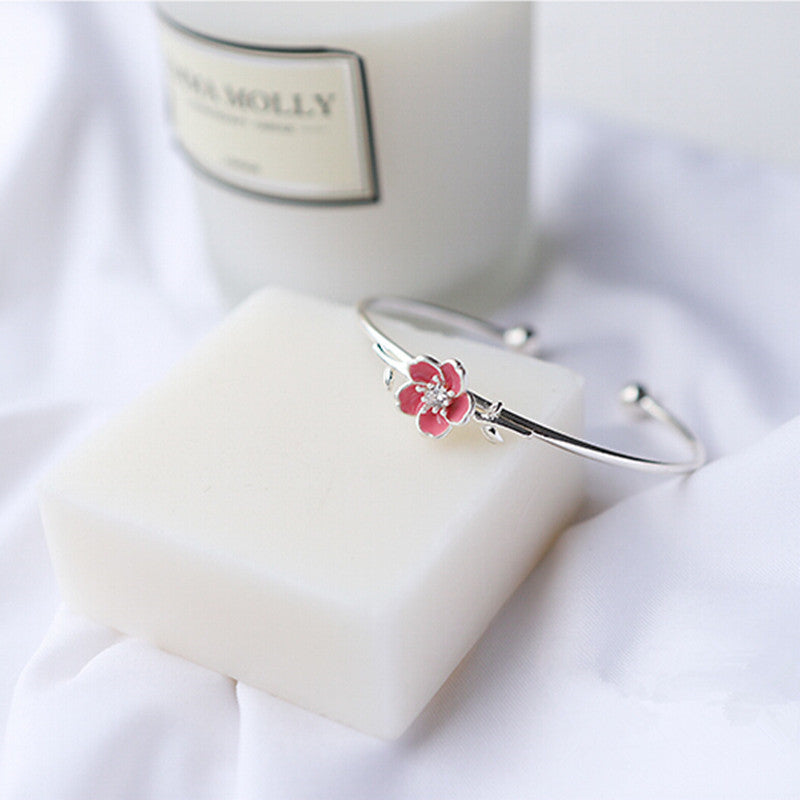 Cherry tree branch bracelet