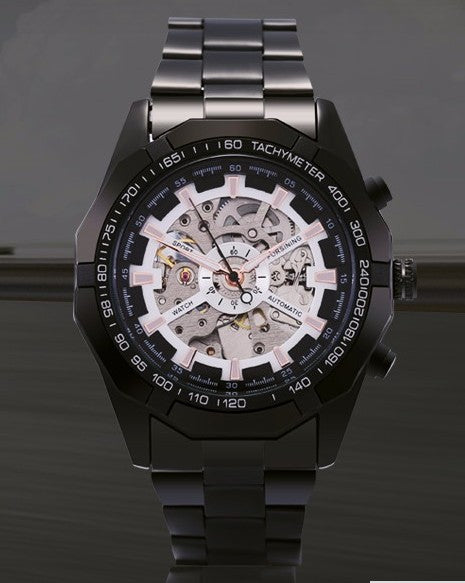 Swiss Men's Fashion Leisure Electroplating Tungsten Steel Automatic Mechanical Watches