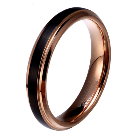 Rose Gold Tungsten Carbide Wedding Rings 8MM/6MM/4MM for man and women