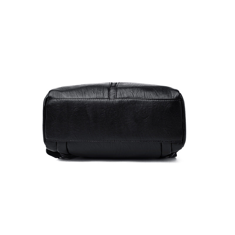 Large-capacity casual cowhide backpack