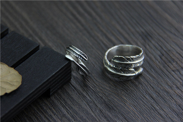 New Punk Feathers Arrow Opening Ring Boho Retro High-quality Personality Jewelry Men Rings For Women Resizable Rings