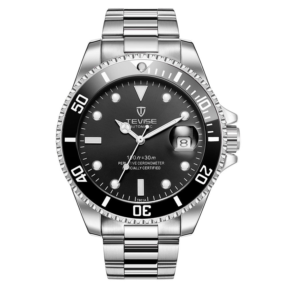 Teweisi luminous green ghost watch men full automatic mechanical watch movement precision steel watch waterproof watch