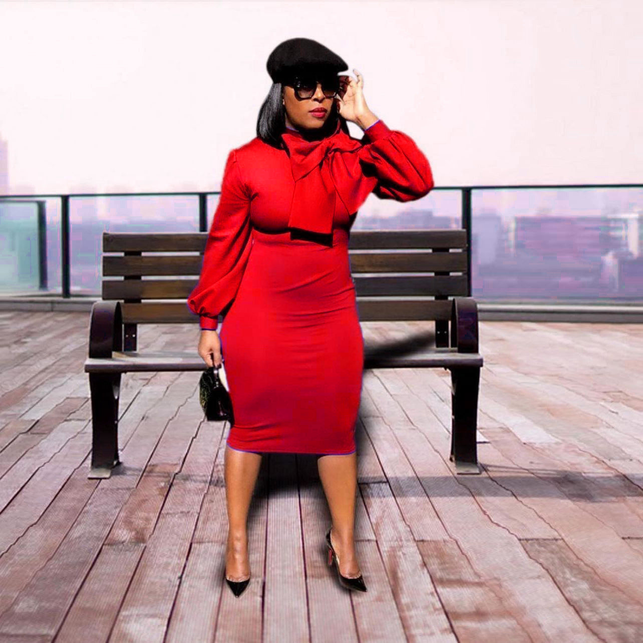 Autumn and winter long-sleeved African dress ,