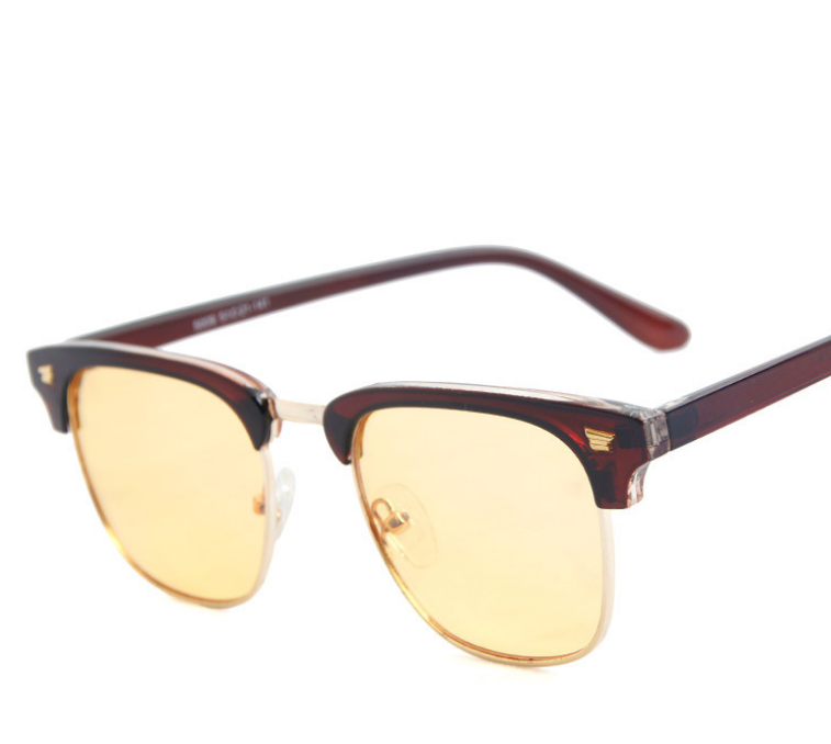 Blu-ray glasses retro metal half frame glasses frame game mobile computer goggles