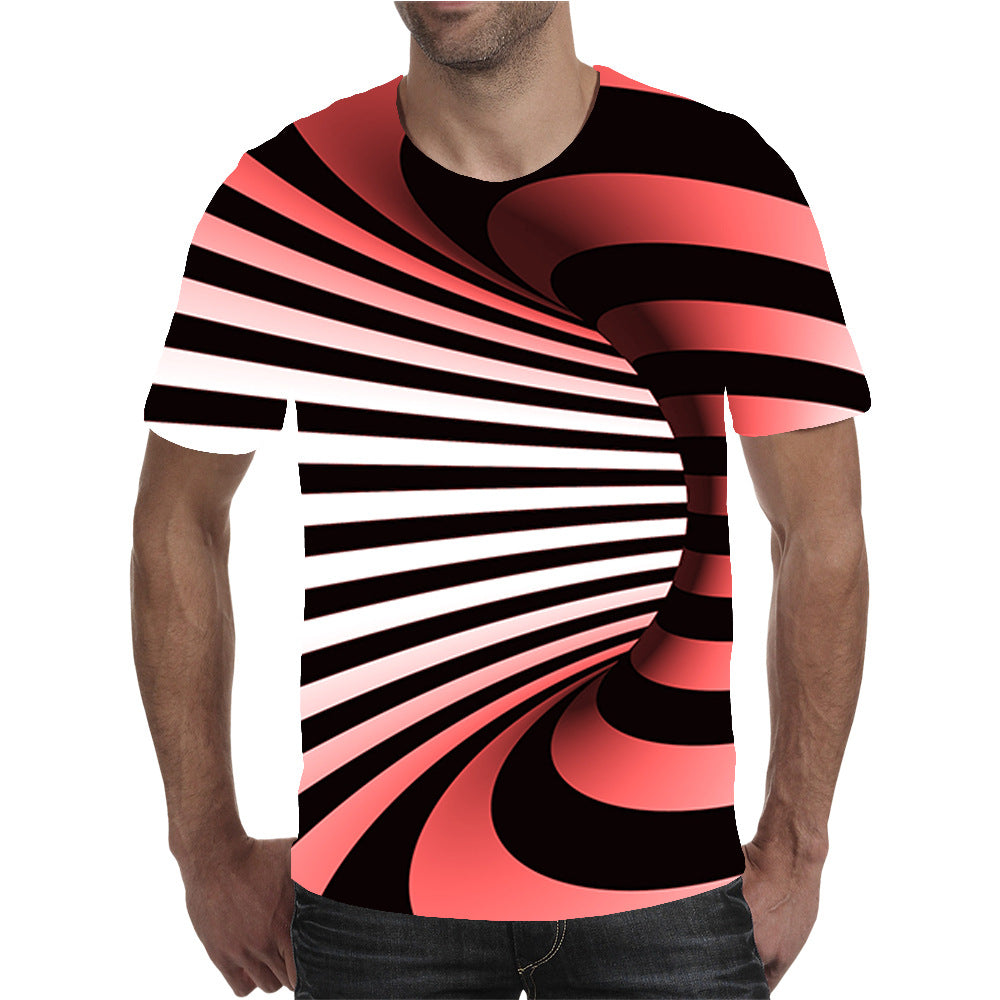 Men's Multicolor 3D Digital Print T-shirt