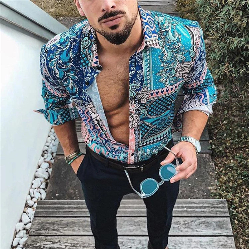 Printed long sleeve shirt