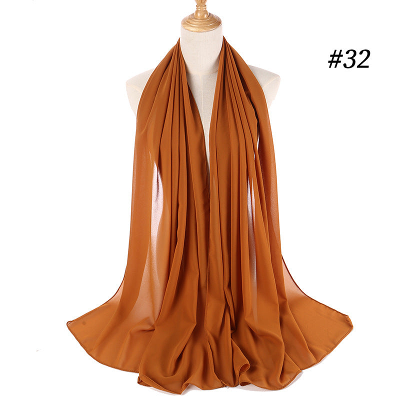 Monochrome Pearl Chiffon Bubble Scarf Headscarf