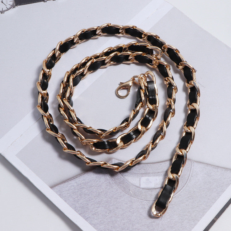 Woven Waist Chain Women's Fine Decorative Dress Simple And Versatile Korean Fashion Sweater Suit Waist Belt With Skirt
