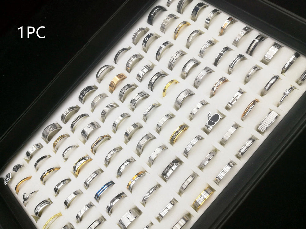 Men's And Women's Mixed Titanium Steel Stainless Steel Rings