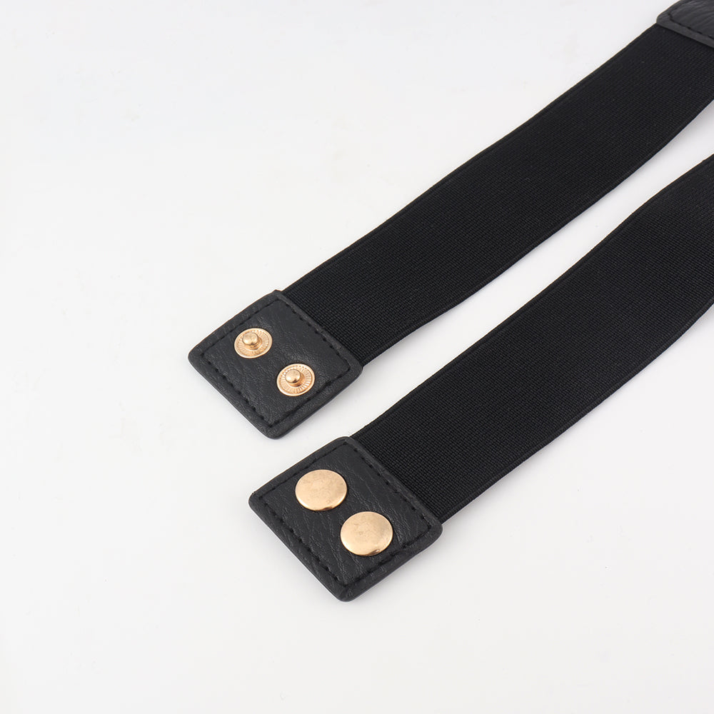 New Ladies Belt Double Thick Chain European And American Wind Elastic Elastic Waist Seal Decorative Dress Suit Jacket Fashion Slim Waist Wide Belt