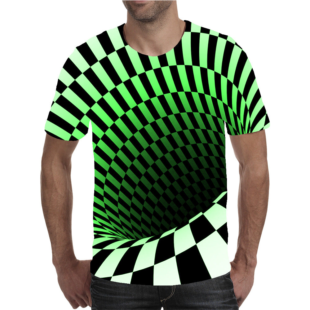 Men's Multicolor 3D Digital Print T-shirt