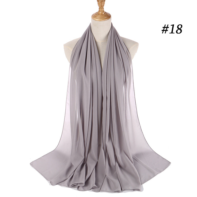 Monochrome Pearl Chiffon Bubble Scarf Headscarf