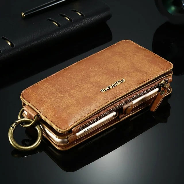 Luxury PU Leather Case For 8 Plus X XR XS Max 11 Flip Stand Wallet Cases For 8 7 Plus 6s SE Pouch Capinhas