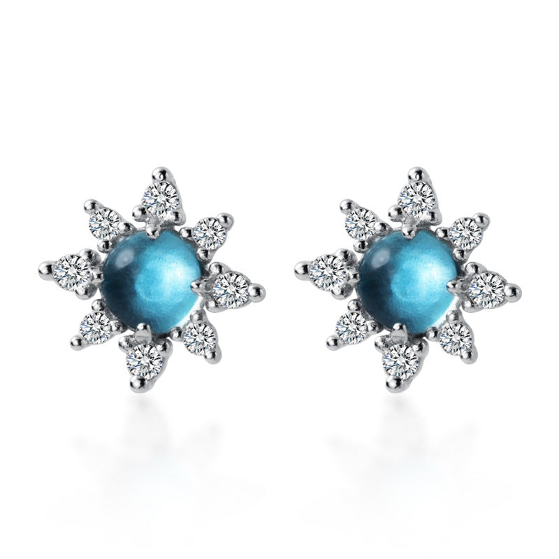 S925 Silver Fashion Sweet Sunflower Earrings
