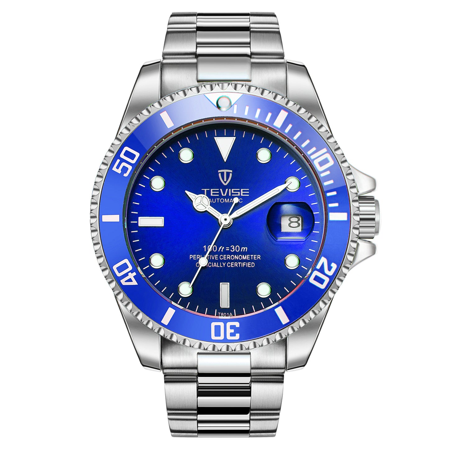 Teweisi luminous green ghost watch men full automatic mechanical watch movement precision steel watch waterproof watch