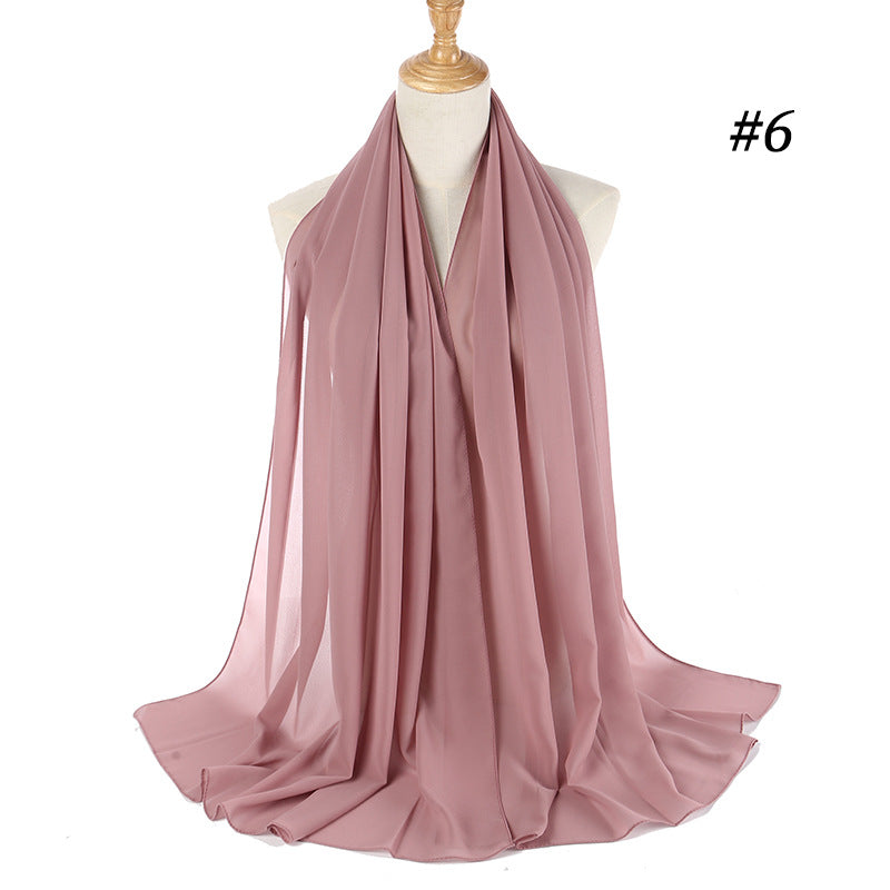 Monochrome Pearl Chiffon Bubble Scarf Headscarf