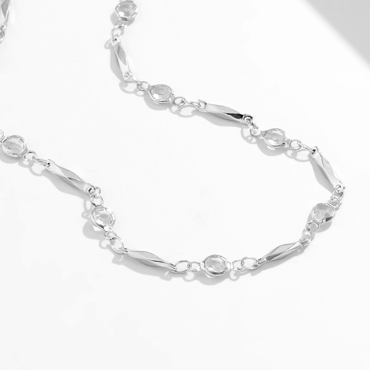 Women's Simple Crystal Metal Layer Waist Chain