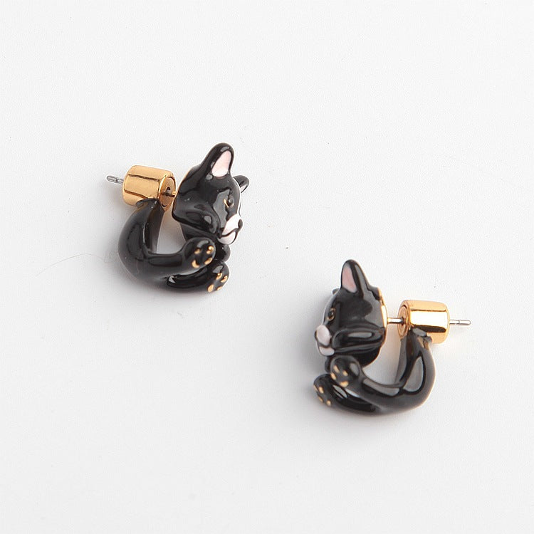 Qingdao Ornament Enamel Glaze Black Bracelet Bracelet Necklace Necklace Ring Suit Pendant