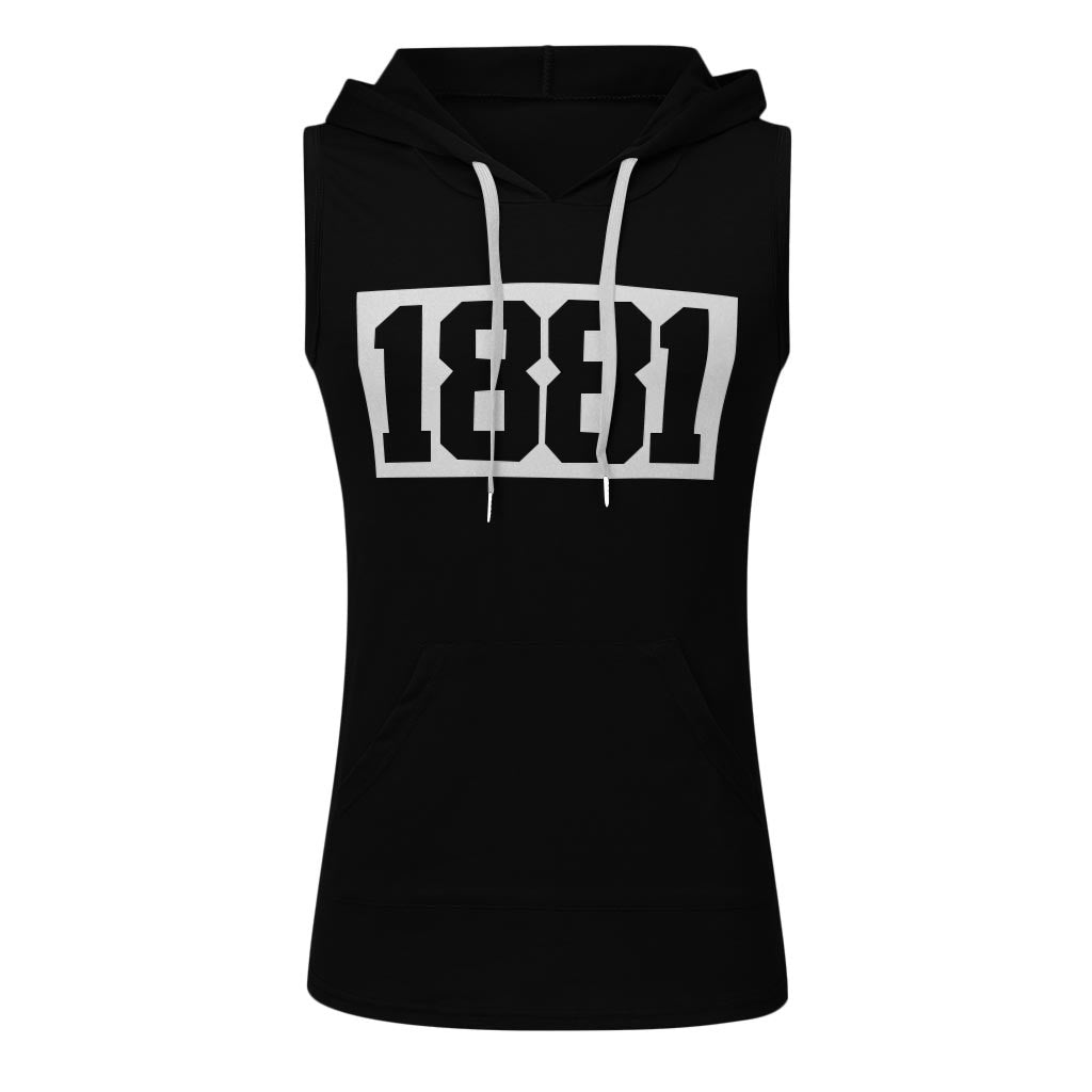 Men's sleeveless letter printed hand pocket