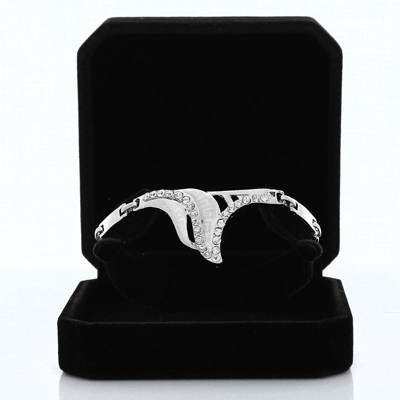 Europe and the United States selling bride jewelry set four piece necklace earrings wholesale manufacturers customized alloy accessories