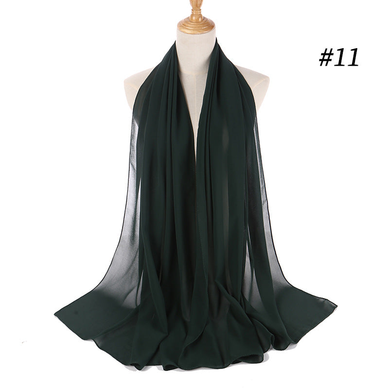 Monochrome Pearl Chiffon Bubble Scarf Headscarf